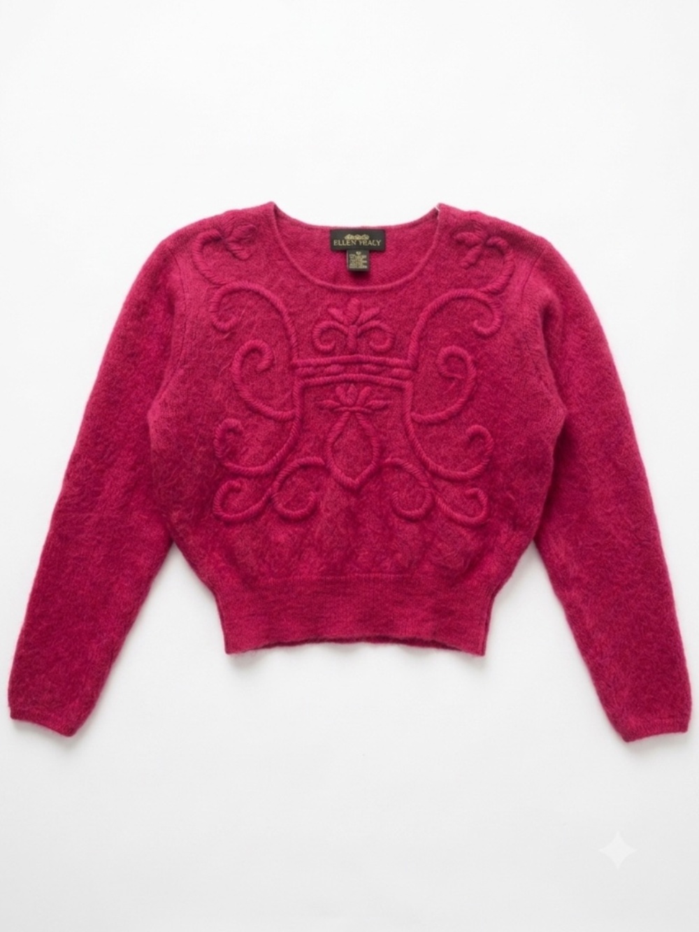 Vintage Linda Allard for Ellen Tracy Mohair Blend Sweater – Magenta